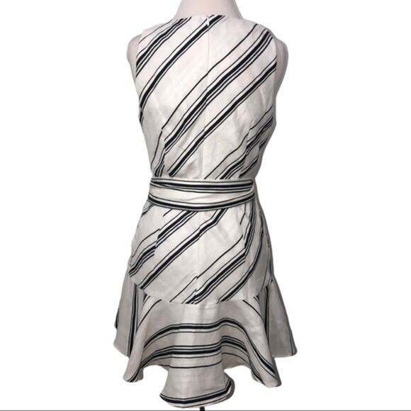 Ted Baker Aliicee Directional Stripe Linen and Cotton Sleeveless Size 6 NWT - Picture 7 of 13